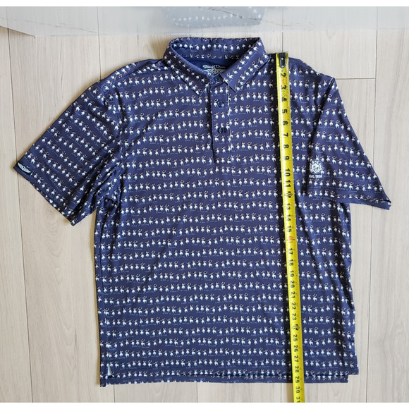 Straight Down Polo Men L Performance Golf Shirt Hula Aloha Girls River Forest CC - Picture 4 of 5
